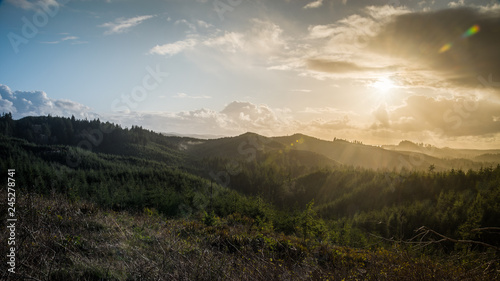 Mountain Overlook During Sunset