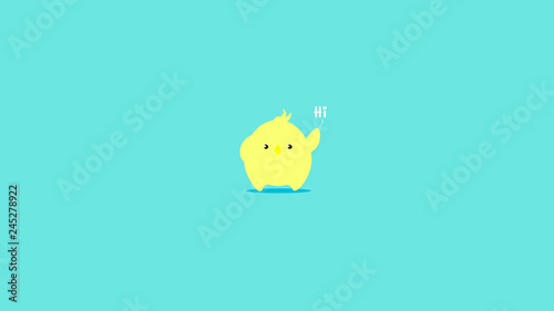 illustration of a cute nice chick