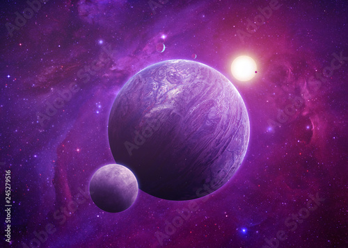 Fototapeta Naklejka Na Ścianę i Meble -  Distant Planet - Elements of this Image Furnished by NASA
