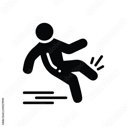 Black solid icon for slip
