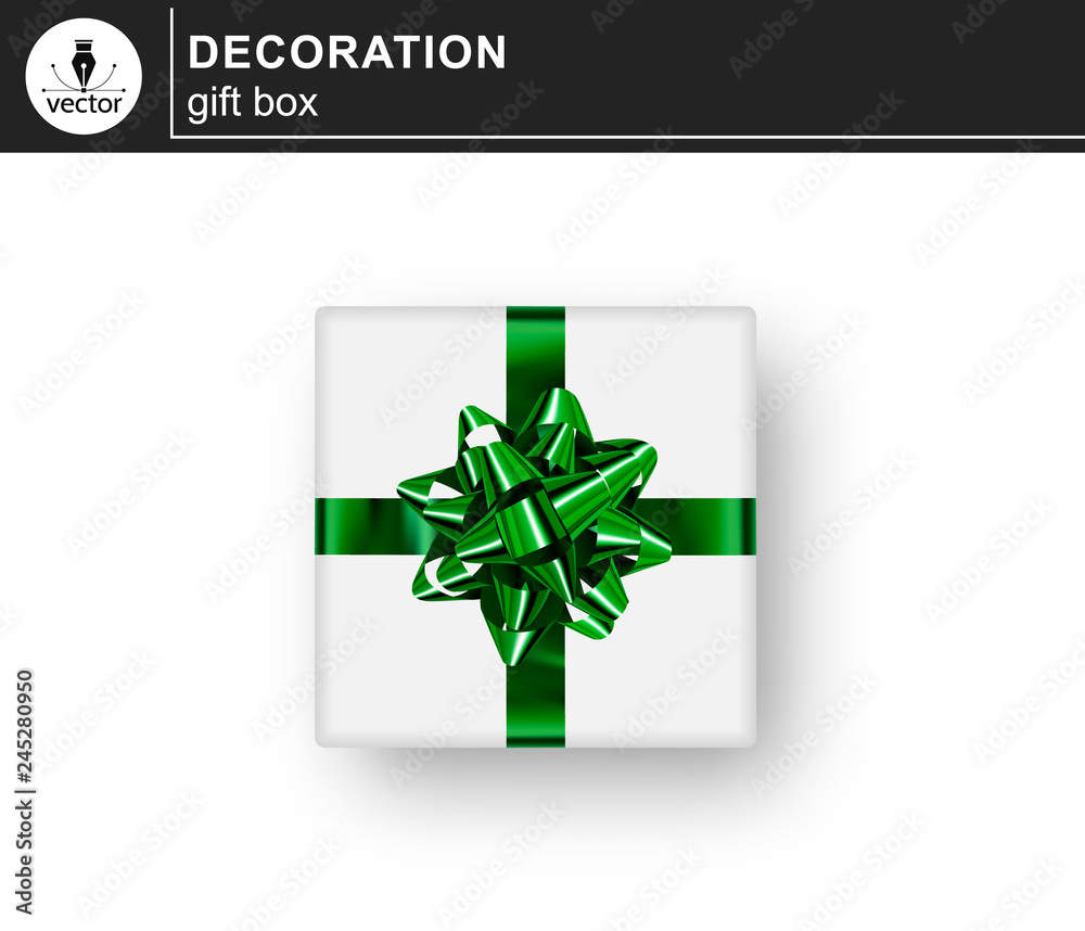 Gifts box. Isolated realistic gift on white background. - Vector Gifts box. Isolated realistic gift on white background. - Vector