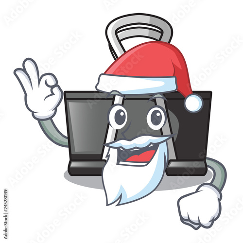 Santa binder clip for charcter on documents