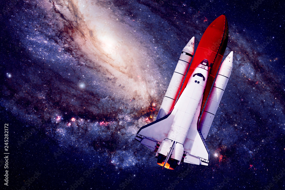 Rocket Ship in Space - Elements of this Image Furnished by NASA Rocket Ship in Space - Elements of this Image Furnished by NASA