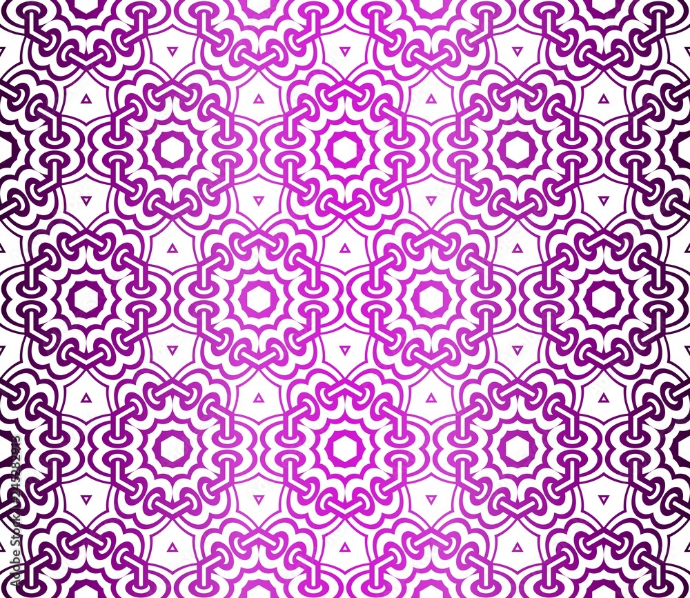 Purple creative vector layout with seamless geometric flower ornament. Design for banner, background Purple creative vector layout with seamless geometric flower ornament. Design for banner, background