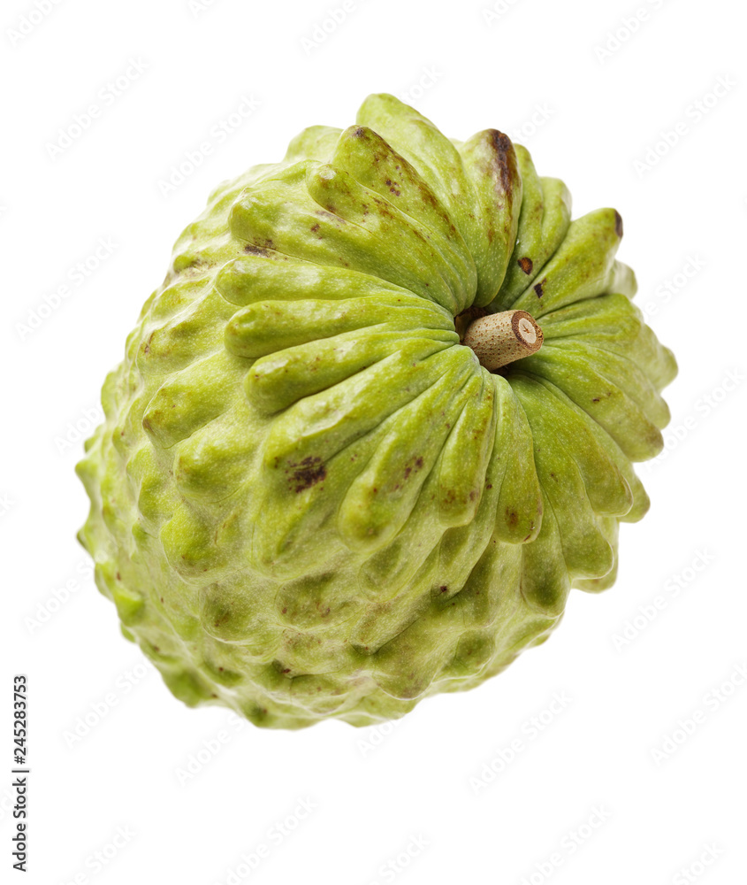 Custard apple isolated on white background,annona