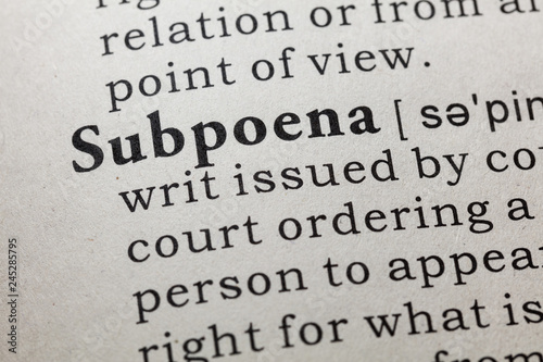 definition of subpoena photo