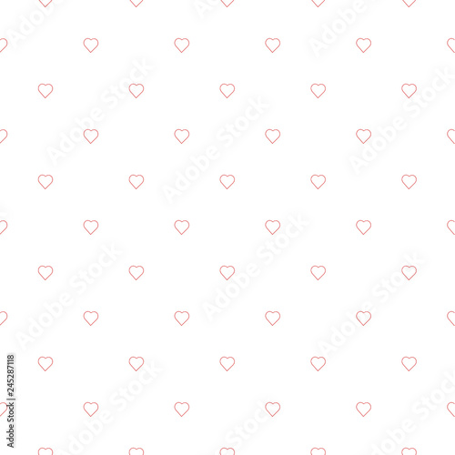 seamless pattern with hearts pink white