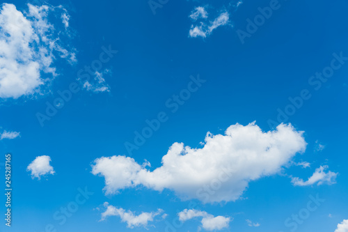 Bright blue sky And white clouds Daytime