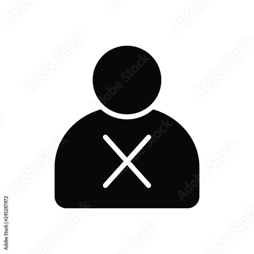 Black solid icon for bad 