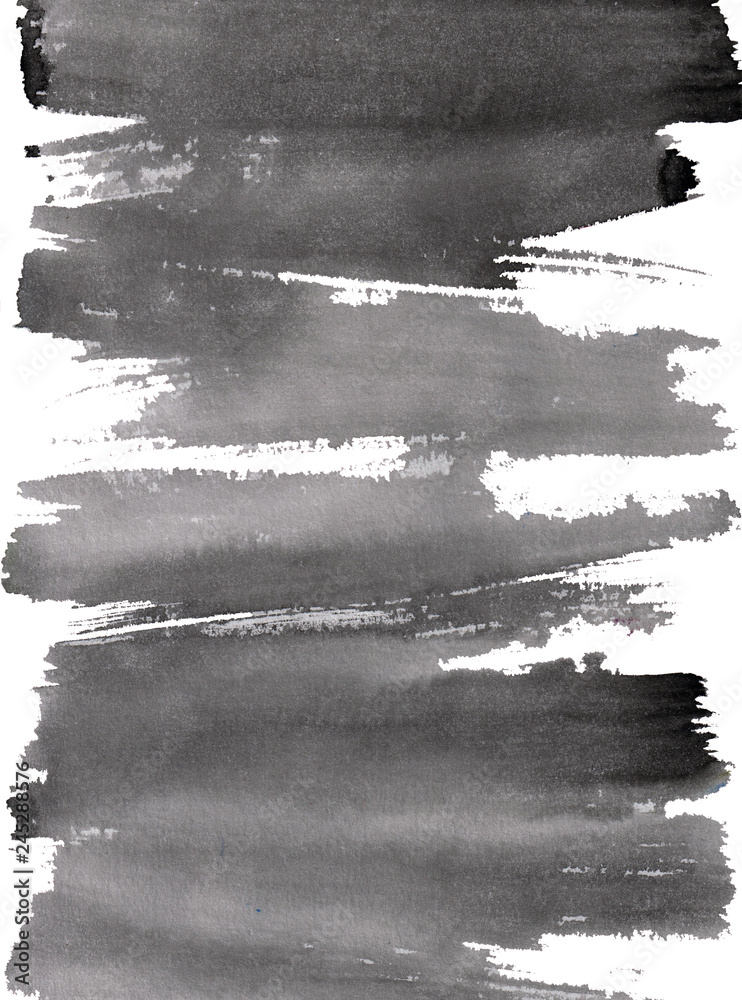 black dry brush ink dinamic calligraphic brushstroke