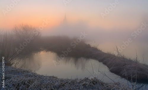 Misty dawn.