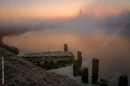 Misty dawn.