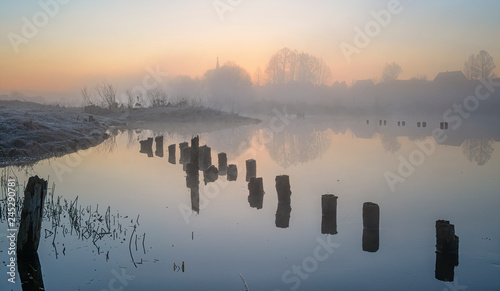 Misty dawn.