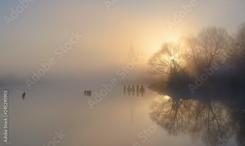 Misty dawn.