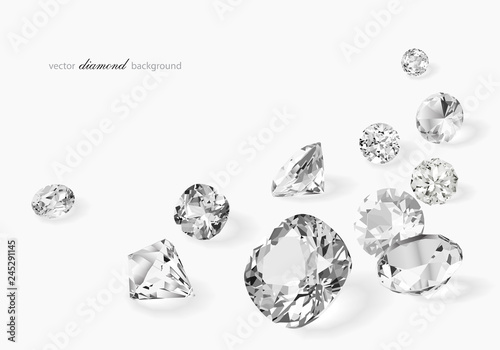 Luxury background with diamonds for modern design photo