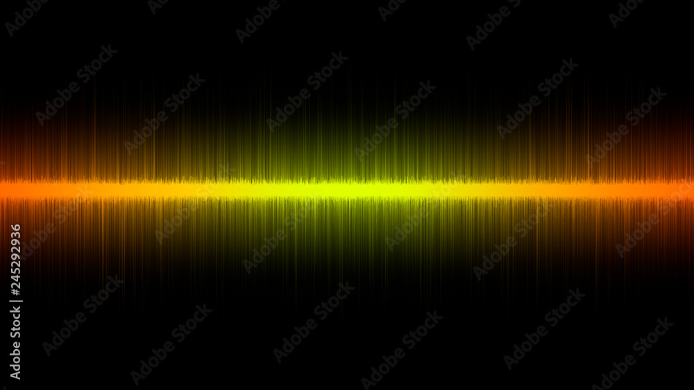 Abstract yellow sound wave background
