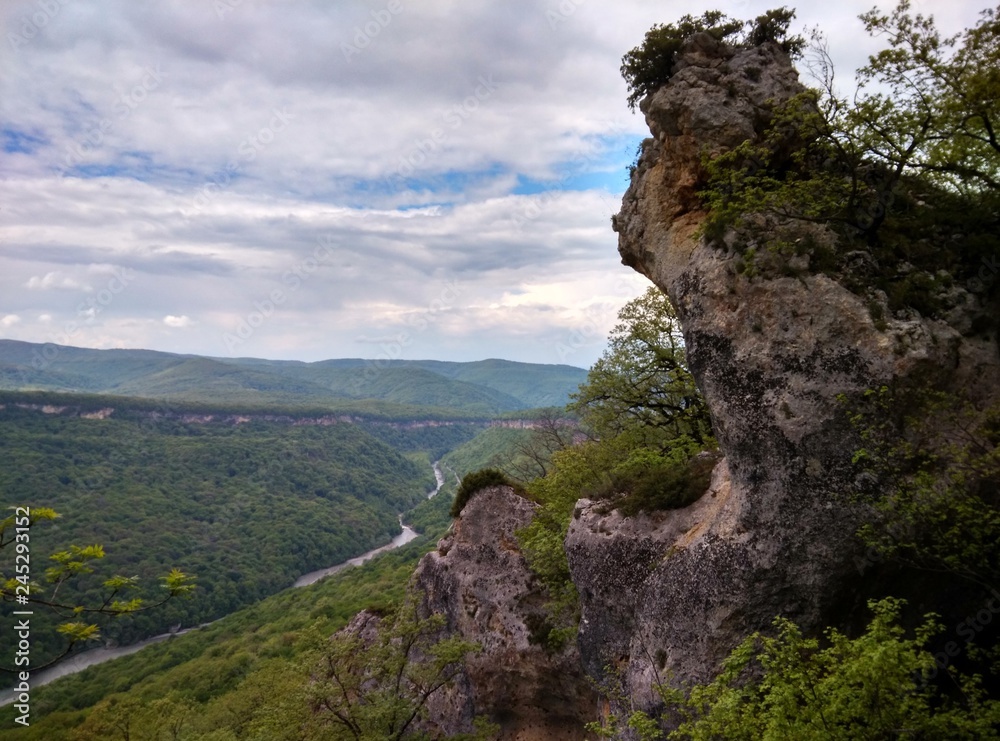 Obraz premium landscape with mountains and blue sky