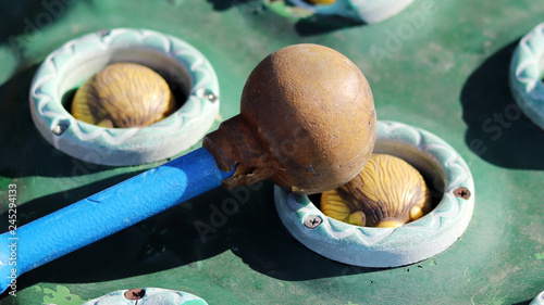Картината върху платно A game of moles in a park.
