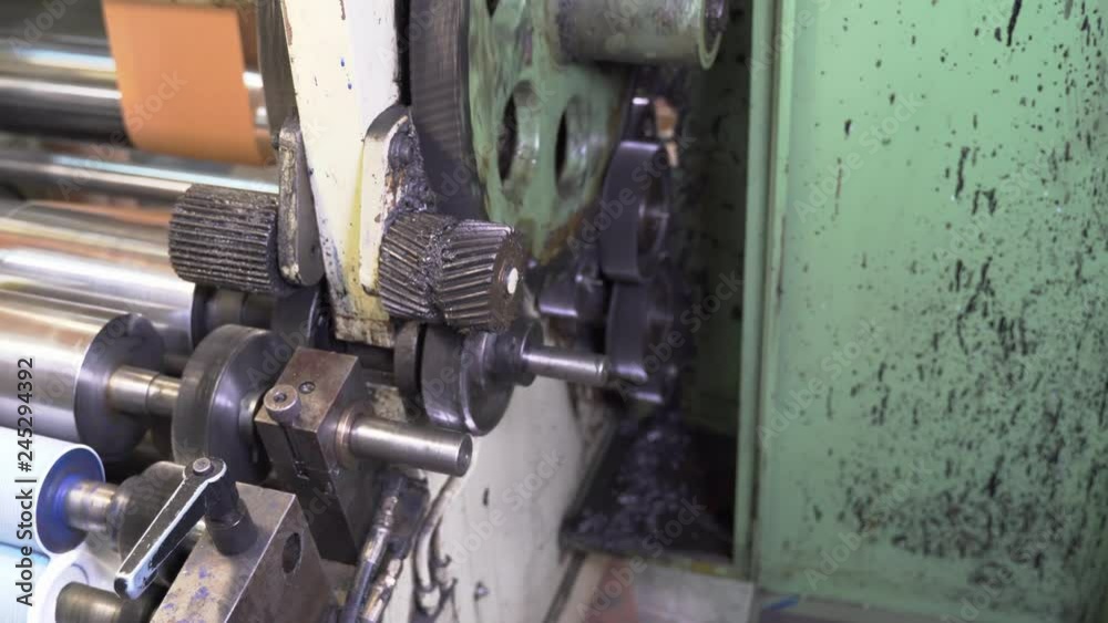 Process Work of typographic equipment. Close-up.
Process Work of typographic equipment. Close-up.