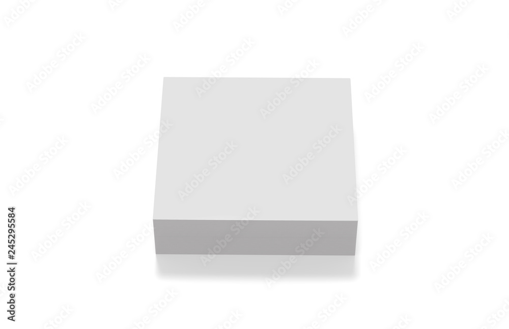 Blank white mock up template for business card, invitation car, greeting card, flyer and brochure, stack of papers on white background, 3d illustration Blank white mock up template for business card, invitation car, greeting card, flyer and brochure, stack of papers on white background, 3d illustration