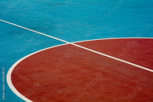 closeup basketball court