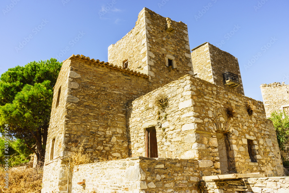 Tower houses in Vathia Greece Mani Peninsula Tower houses in Vathia Greece Mani Peninsula