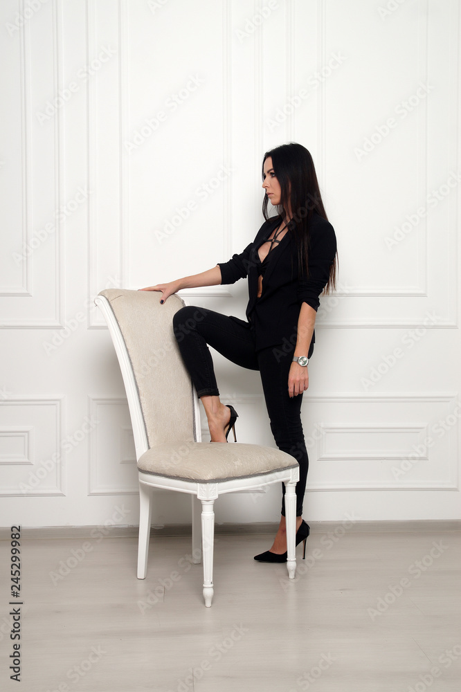gorgeous woman in a black dress gorgeous woman in a black dress