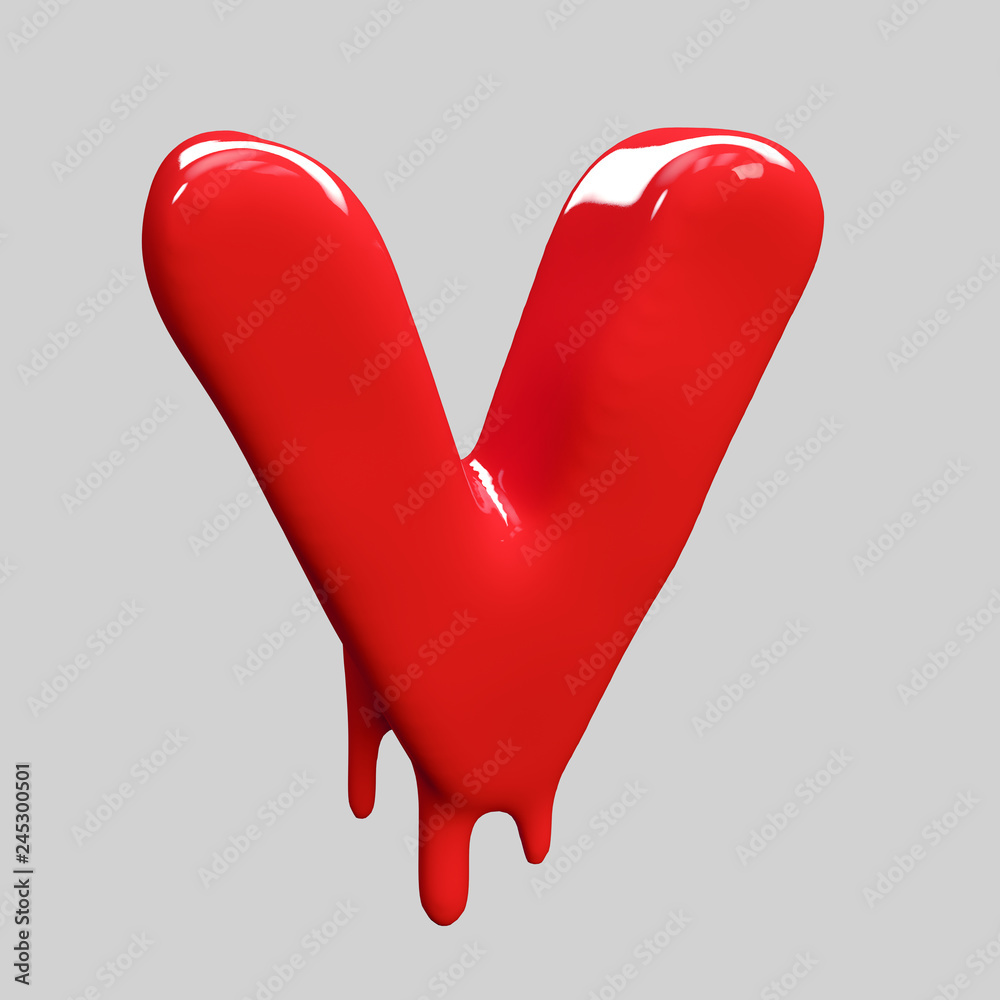 red liquid alphabet.halloween alphabet.3D Rendering. red liquid alphabet.halloween alphabet.3D Rendering.