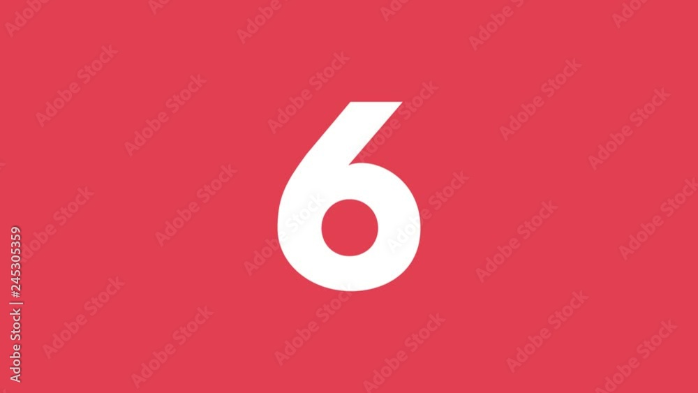 Rotating Circles Numbers Counting Up 6 to 10 Red Color Rotating Circles Numbers Counting Up 6 to 10 Red Color