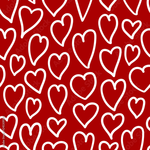 Seamless pattern with hearts.