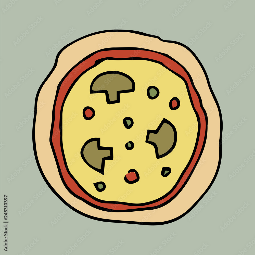 Fototapeta premium pizza. vector illustration