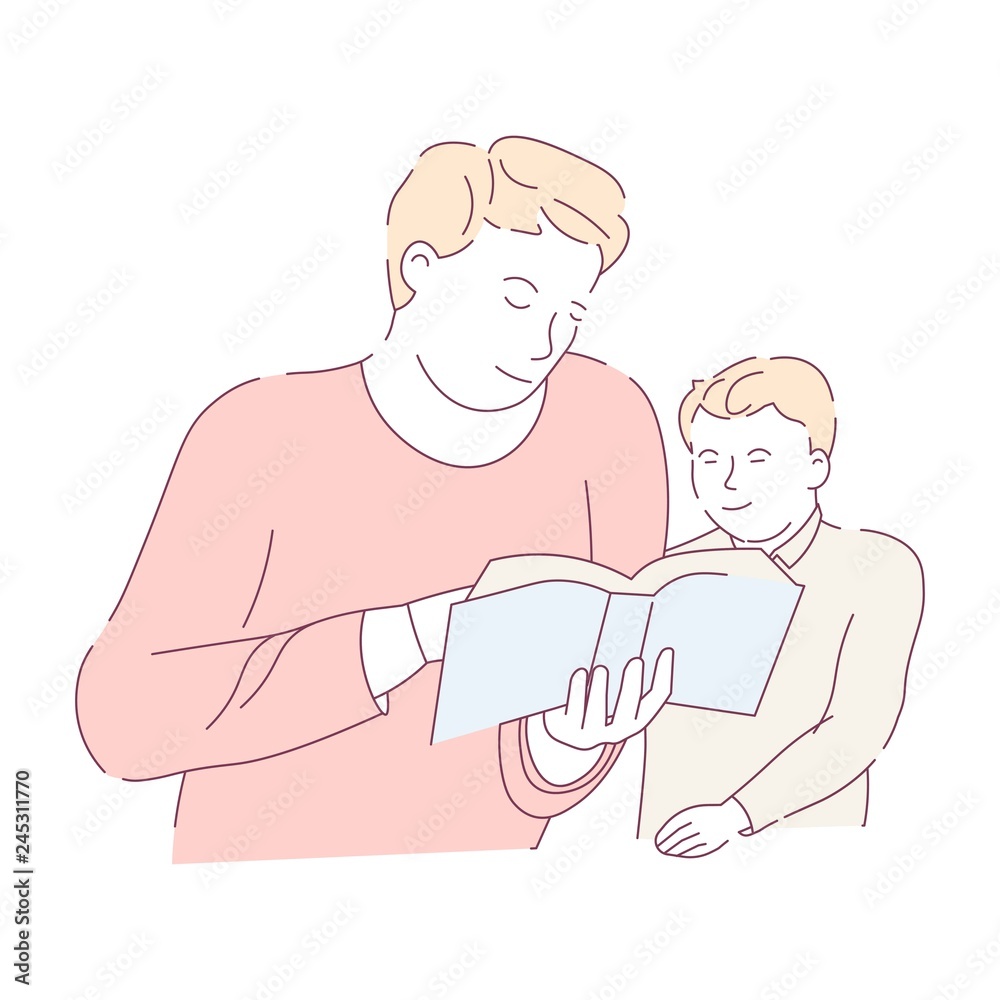 Father and son homework assignment reading book Father and son homework assignment reading book