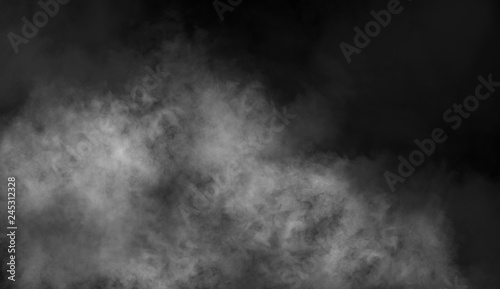 Fog or smoke isolated special effect. White cloudiness, mist or smog background.