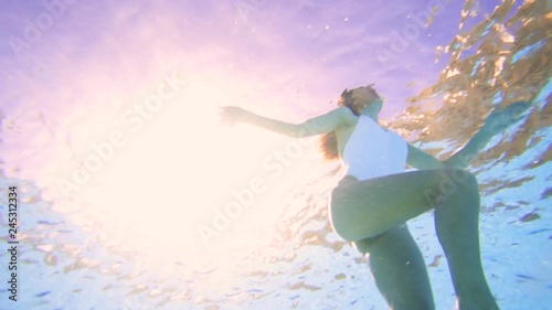 Wallpaper Mural view of a sexy girl underwater in the pool Torontodigital.ca