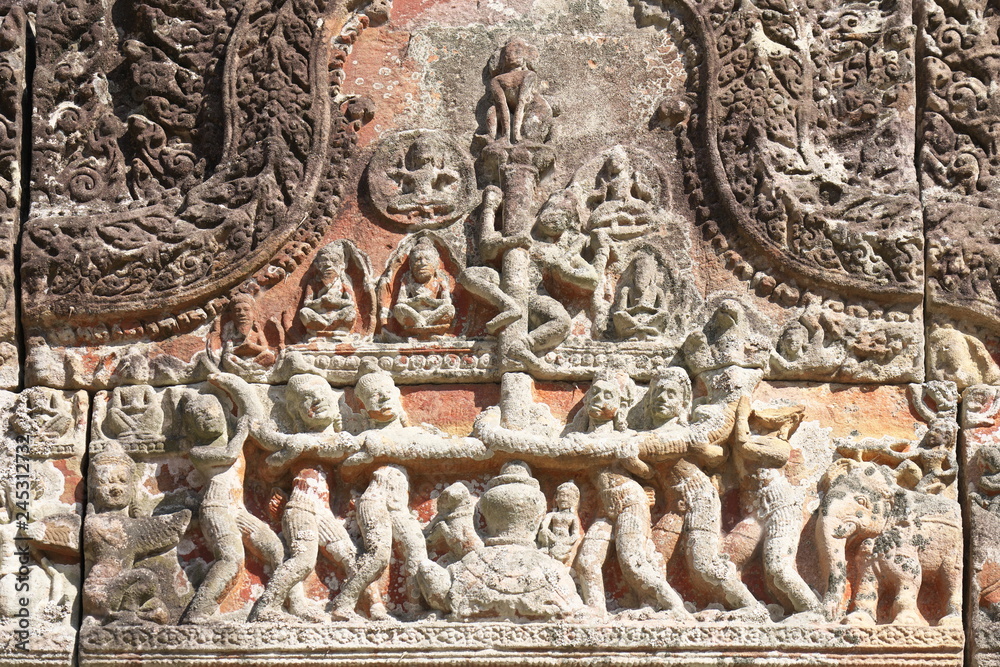 Fototapeta premium Preah Vihear,Cambodia-January 10, 2019: Fourth Gopura of Preah Vihear Temple, Cambodia