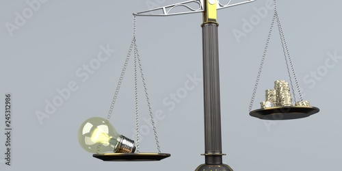 Obraz na płótnie Beam Balance Idea Money