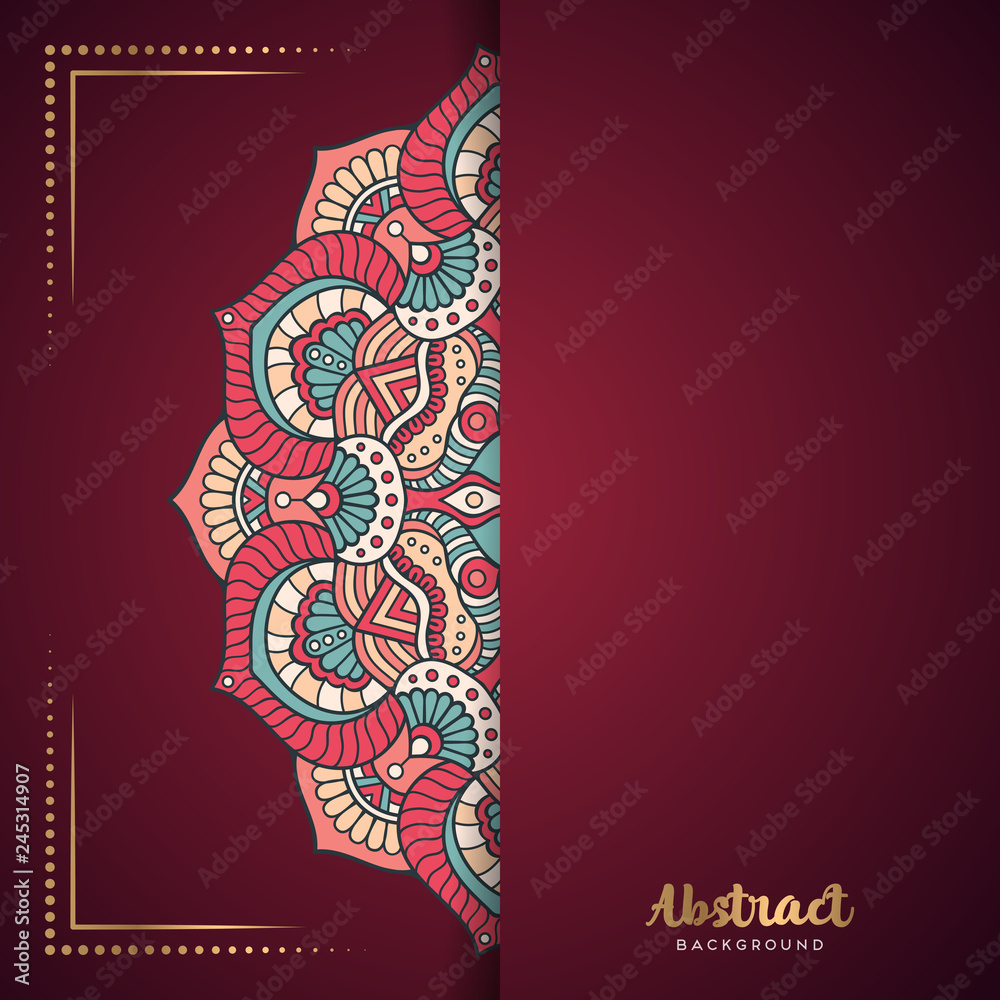 Gold background with mandala