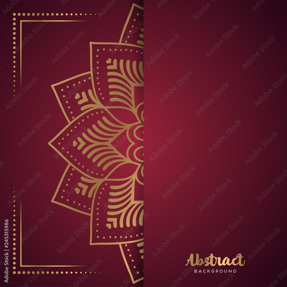 Gold background with mandala Gold background with mandala
