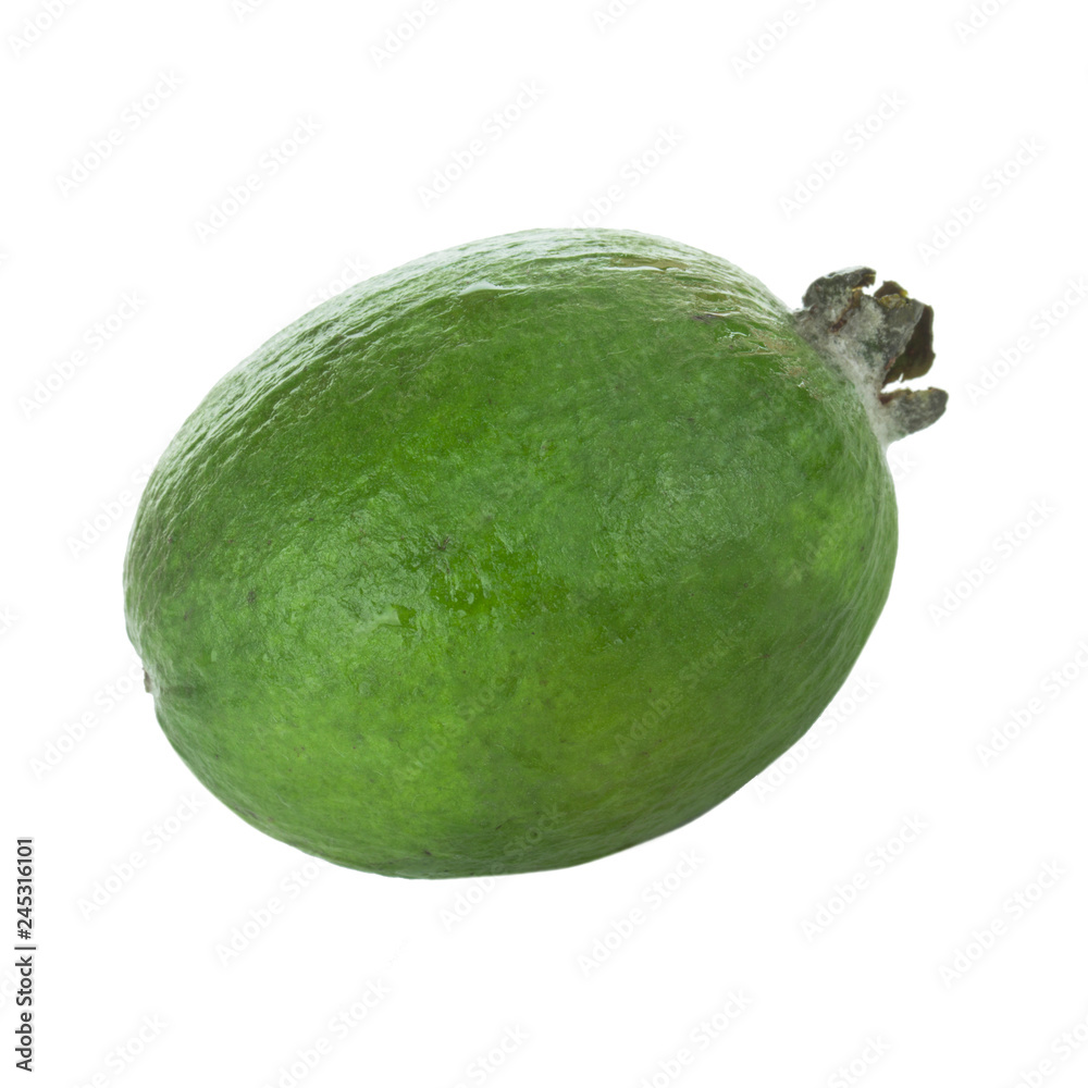 fresh feijoa isolated on white background fresh feijoa isolated on white background
