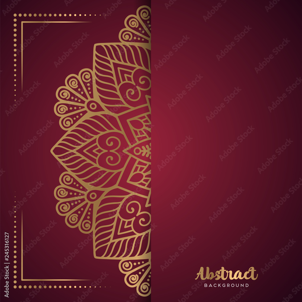 Obraz premium Gold background with mandala