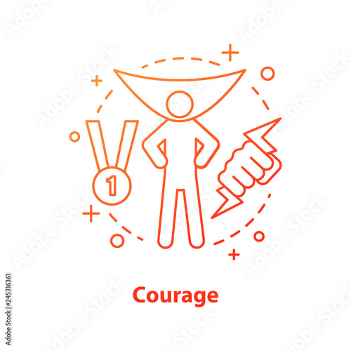 Courage concept icon