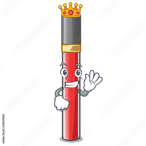 King lip gloss above cartoon makeup table