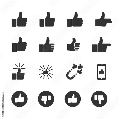 Vector set of like icons.