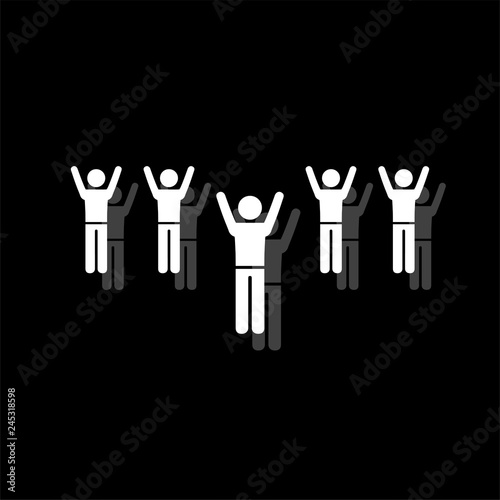Fans icon flat