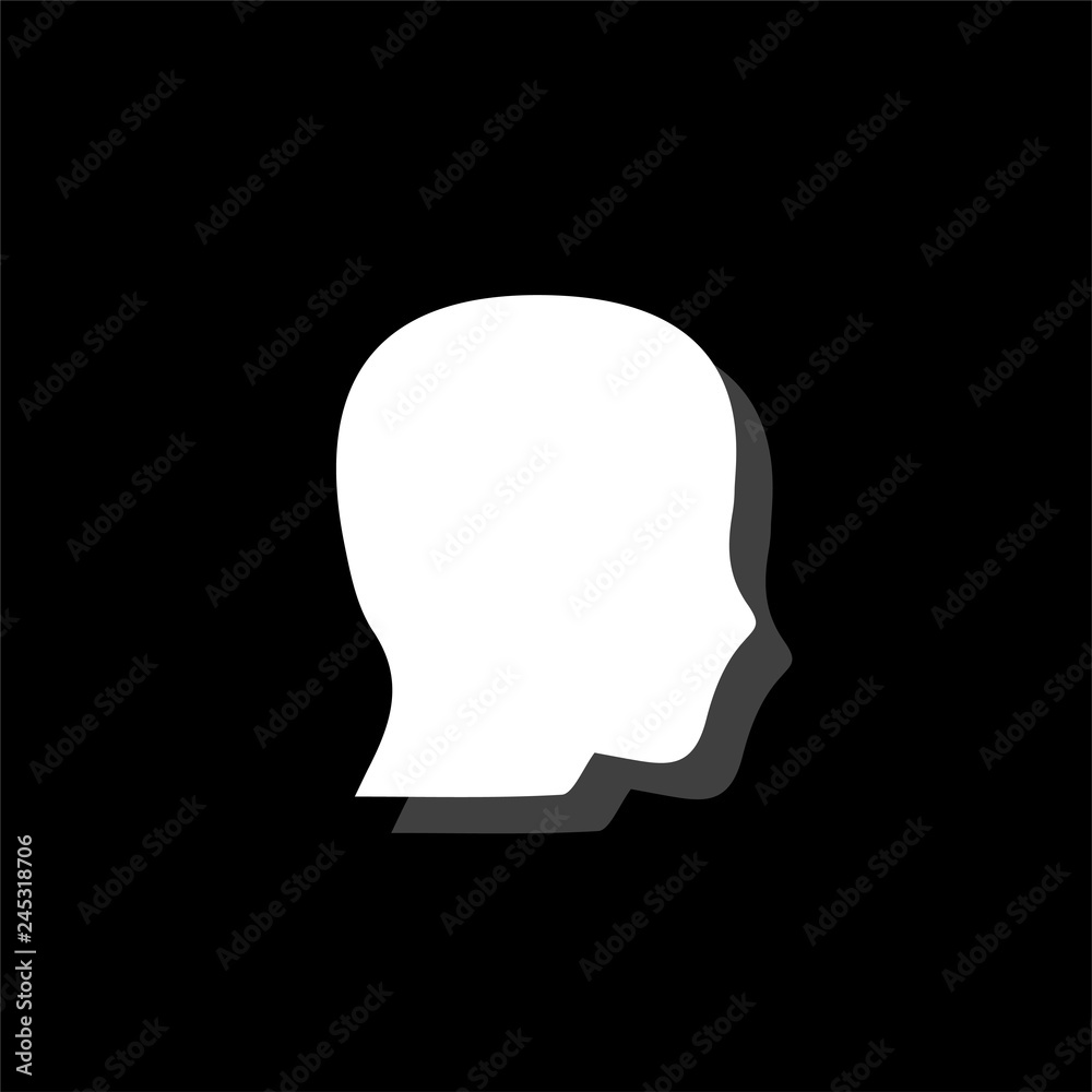 Head icon flat Head icon flat