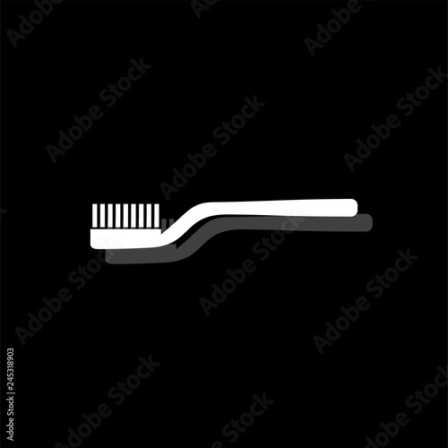 Toothbrush icon flat