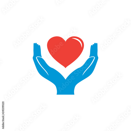 Illustration of charity logo design template