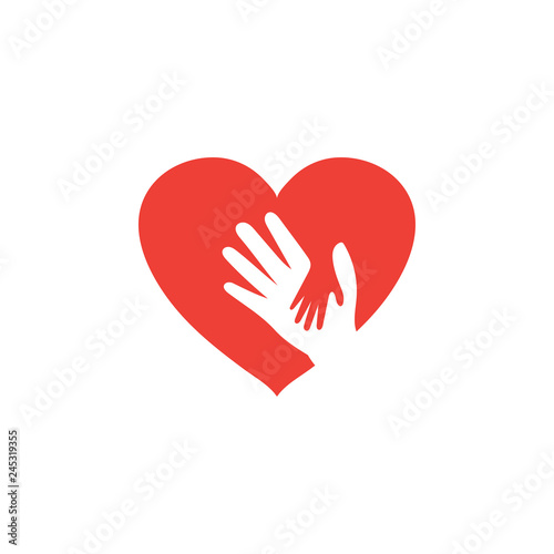 Love and passion logo design template