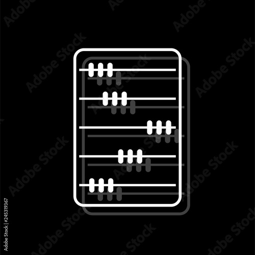 Abacus icon flat