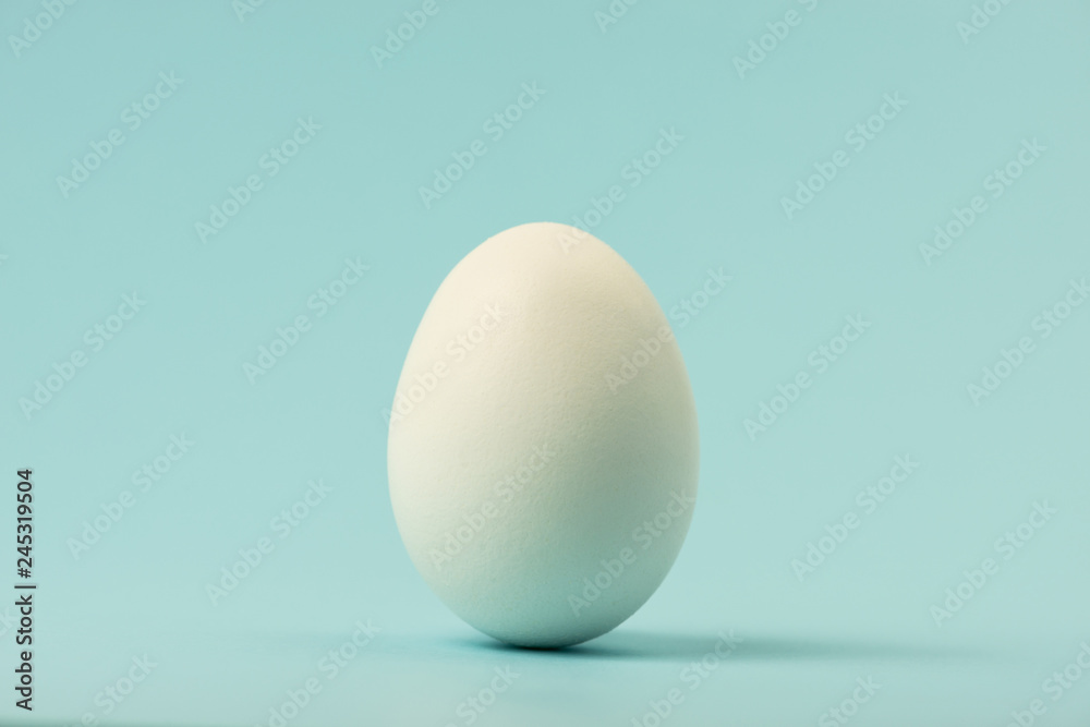 Egg isolated on blue background Egg isolated on blue background